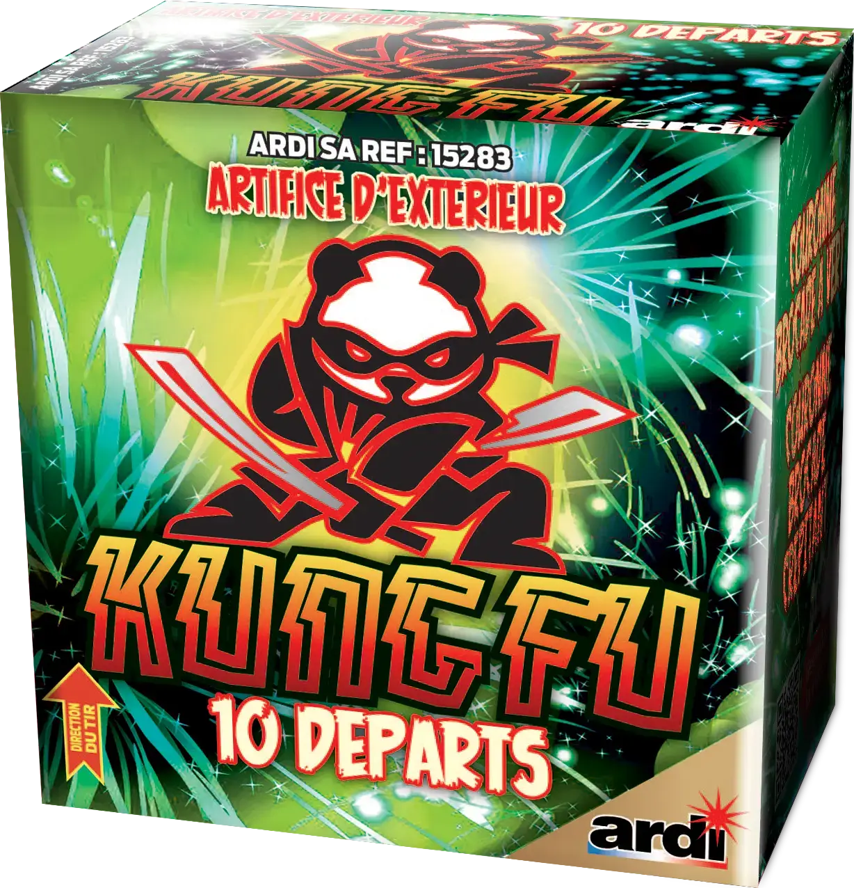 Feu d'Artifice Compact KUNG-FU® - 10 Tirs - 12 secondes