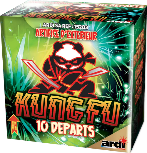 Feu d'Artifice Compact KUNG-FU® - 10 Tirs - 12 secondes