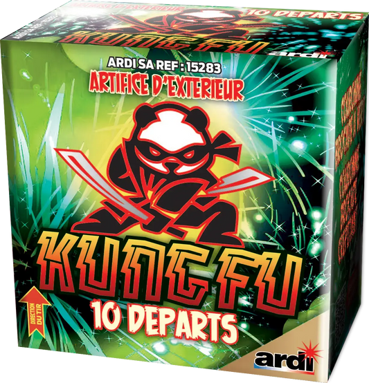 Feu d'Artifice Compact KUNG-FU® - 10 Tirs - 12 secondes