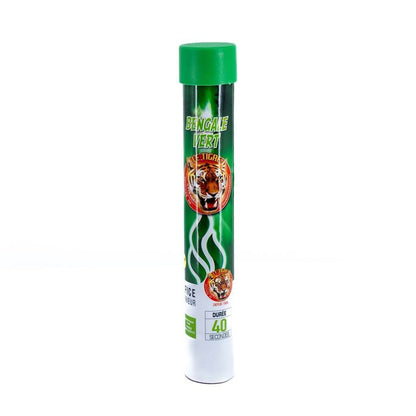 FUMIGÈNE FLAMME DE BENGALE VERT VIF - TORCHE DURÉE 40 SEC