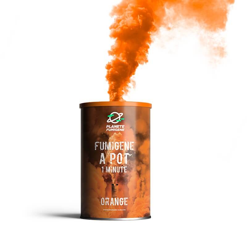 FUMIGÈNE 1 MINUTE - POT AU SOL - ORANGE